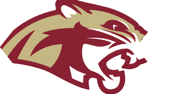 A stylized maroon and gold graphic of a roaring wildcat head facing right. Description generated by AI