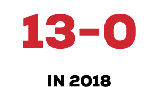 13 0 in 2018