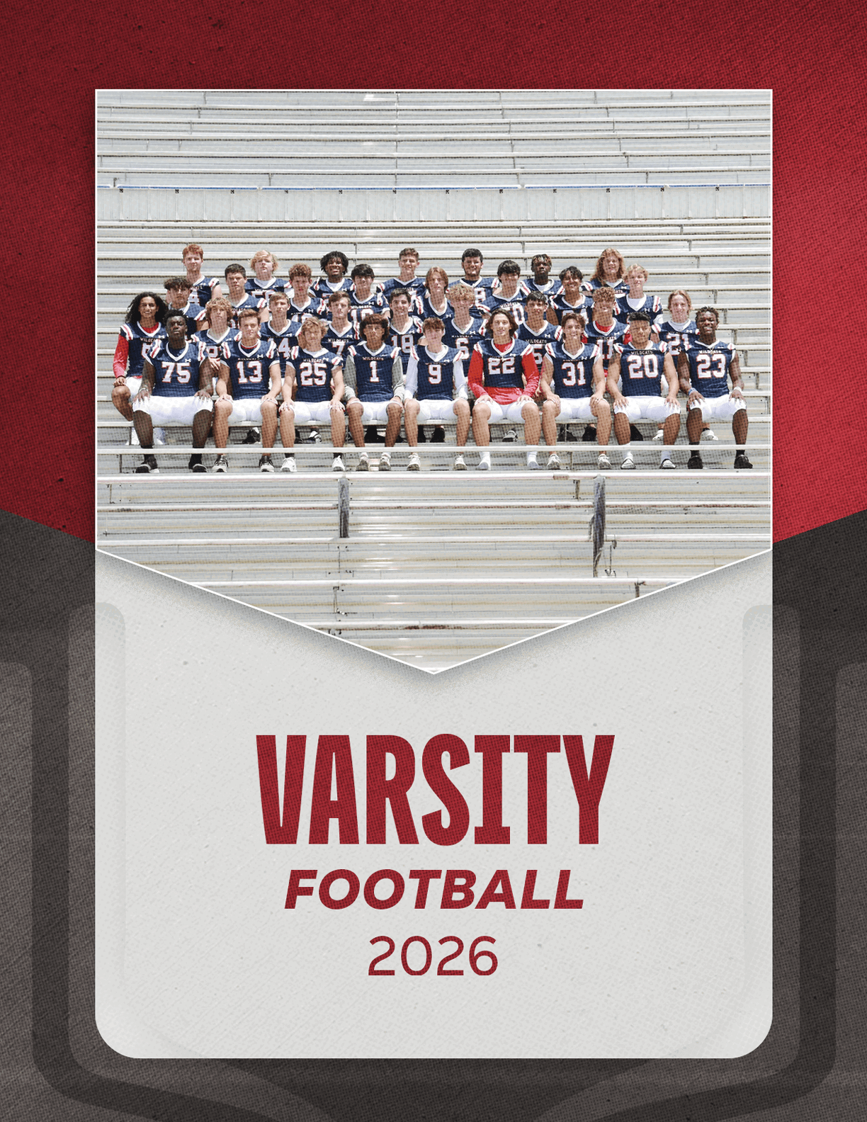 A group of football players sitting on a bench. Description generated by AI