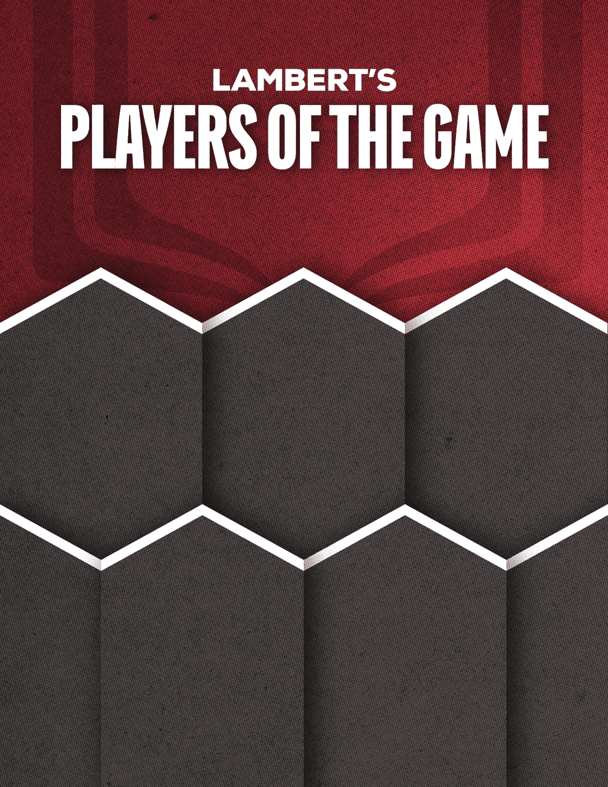 A red and black poster with the words “Sun Prairie East's Players of the Game" written on it. Description generated by AI