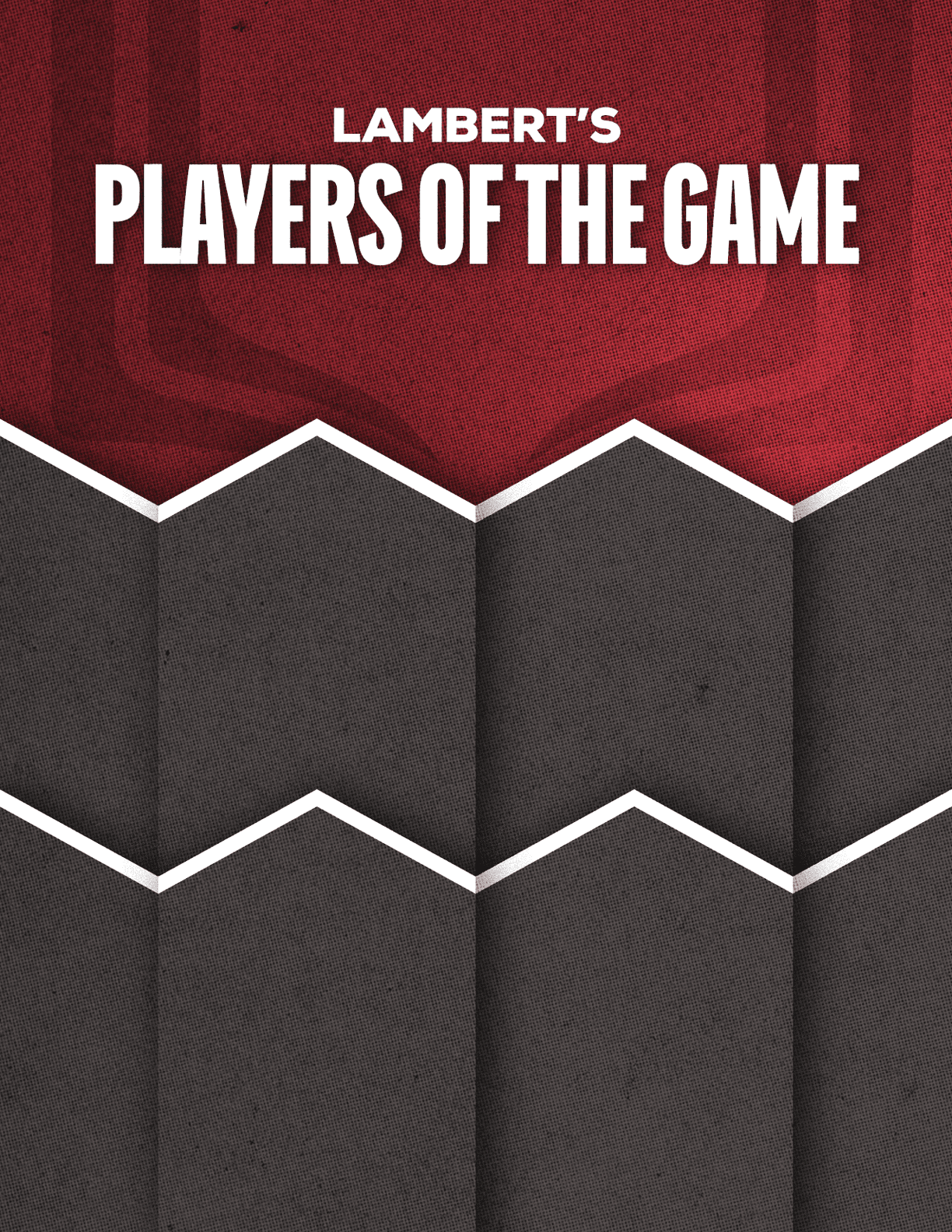 A red and black poster with the words “Sun Prairie East's Players of the Game" written on it. Description generated by AI