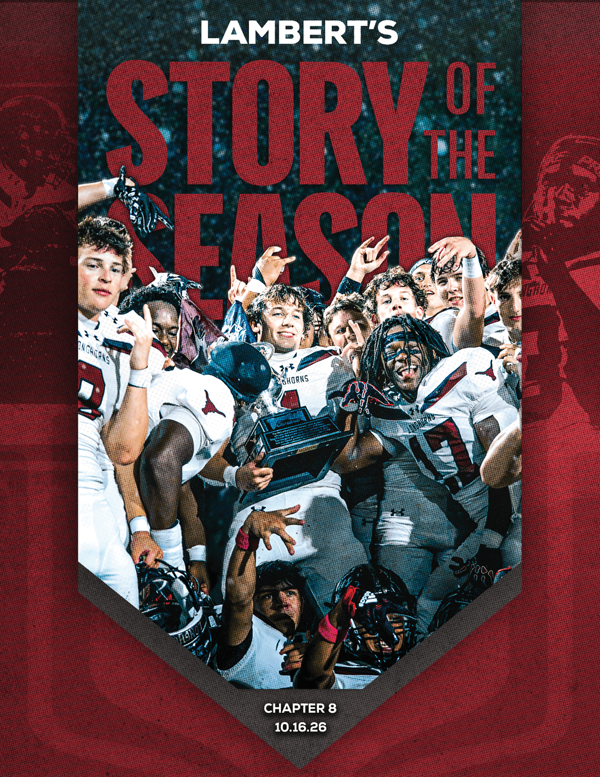 A group of football players huddled together. Description generated by AI