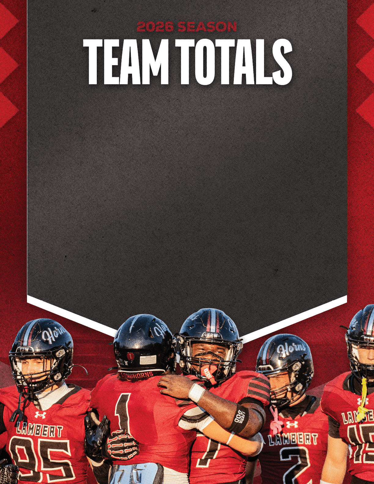 A group of football players standing on the field. Description generated by AI