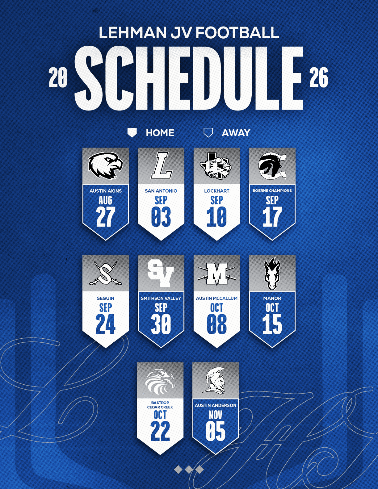 A football schedule for the 2014 season. Description generated by AI