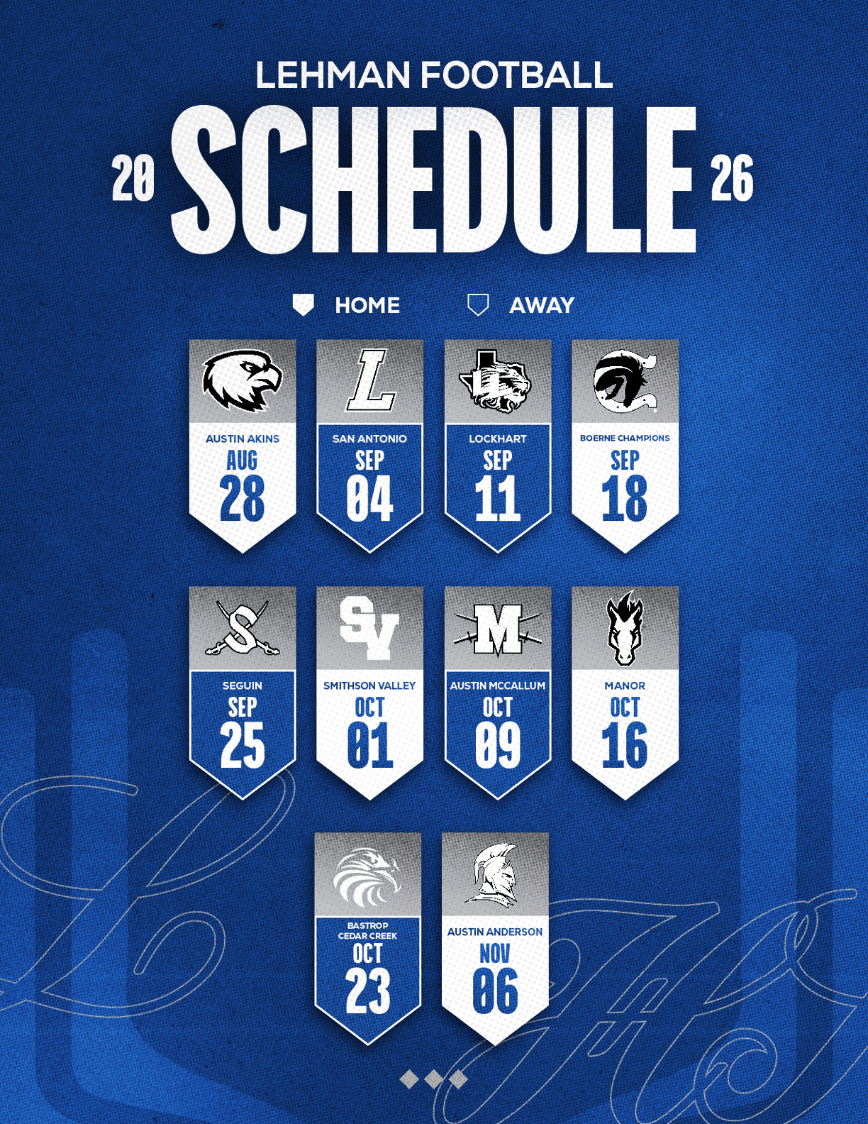 A football schedule for the 2014 season. Description generated by AI