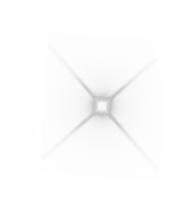 A black and white image of a circle with a red dot in the middle. Description generated by AI