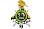 A green and gold logo for a school. Description generated by AI