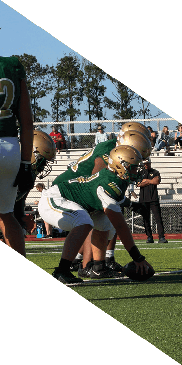A group of football players wearing headphones and smiling. AI generated content