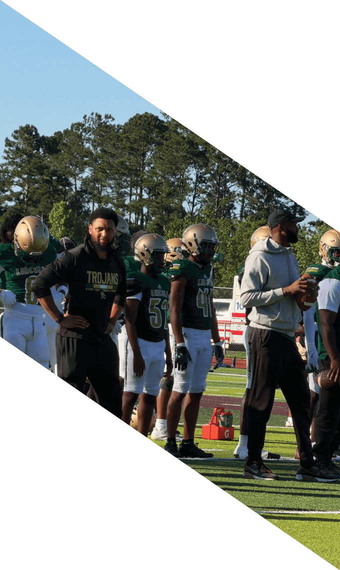 A group of football players pose for a picture. AI generated content