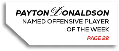 PAYTON DONALDSON Named Offensive Player of the Week PAGE 2