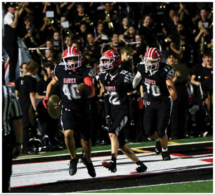 A group of football players on a field. Description generated by AI