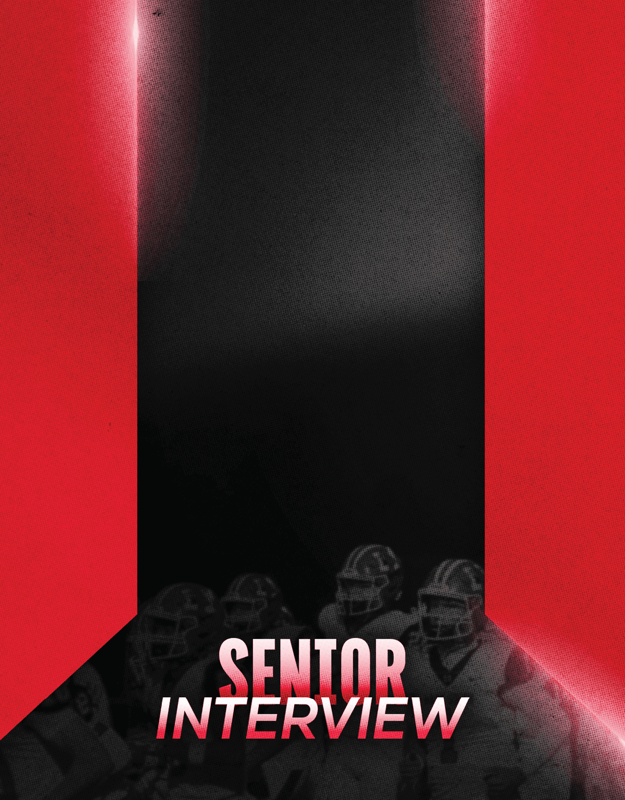 Two people wearing helmets and sports gear are positioned in a dark setting with a bold red and black background and the words “VARSITY SUMMER" displayed prominently. Description generated by AI