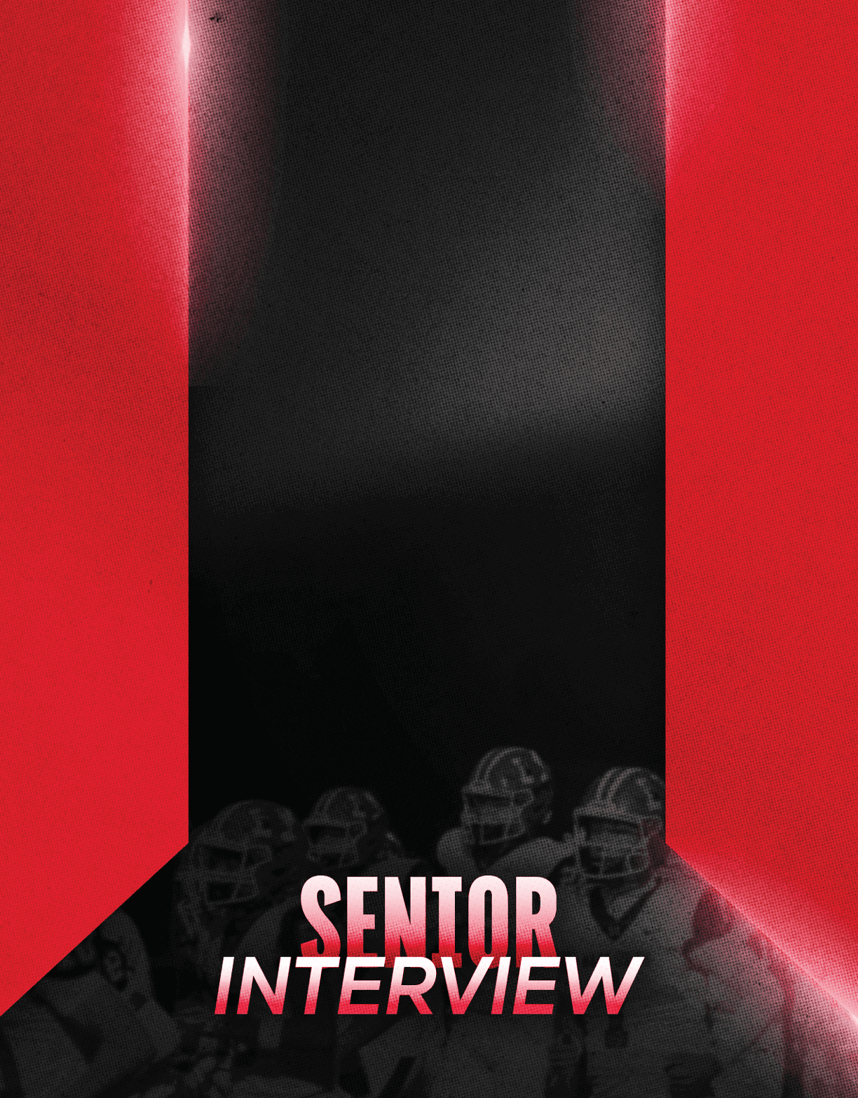 Two people wearing helmets and sports gear are positioned in a dark setting with a bold red and black background and the words “VARSITY SUMMER" displayed prominently. Description generated by AI