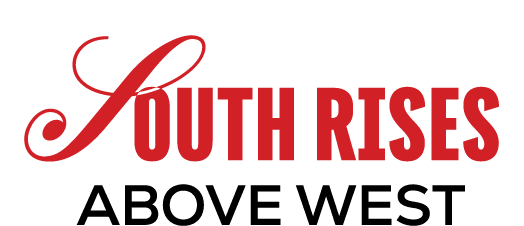 South rises above west