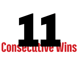 11 Consecutive Wins