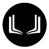 A black and white image of a book with a white letter “U" on the left side and a white letter "L" on the right side. Description generated by AI