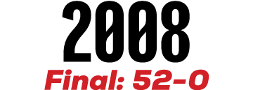 2008 Final: 52 0