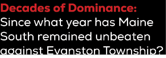 Decades of Dominance: Since what year has Maine South remained unbeaten against Evanston Township?