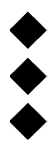 Three black diamond shapes are arranged vertically on a white background. Description generated by AI
