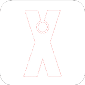 A red and white X. Description generated by AI