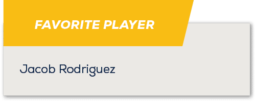 Favorite Player,Jacob Rodrigue