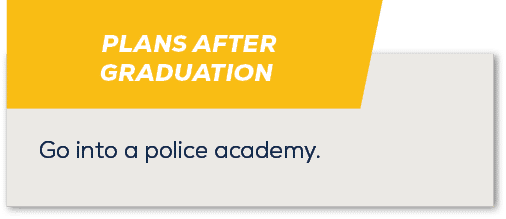 PLANS AFTER GRADUATION,Go into a police academy
