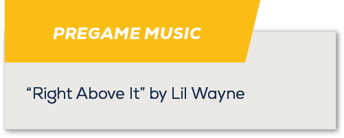 Pregame Music,“Right Above It” by Lil Wayn