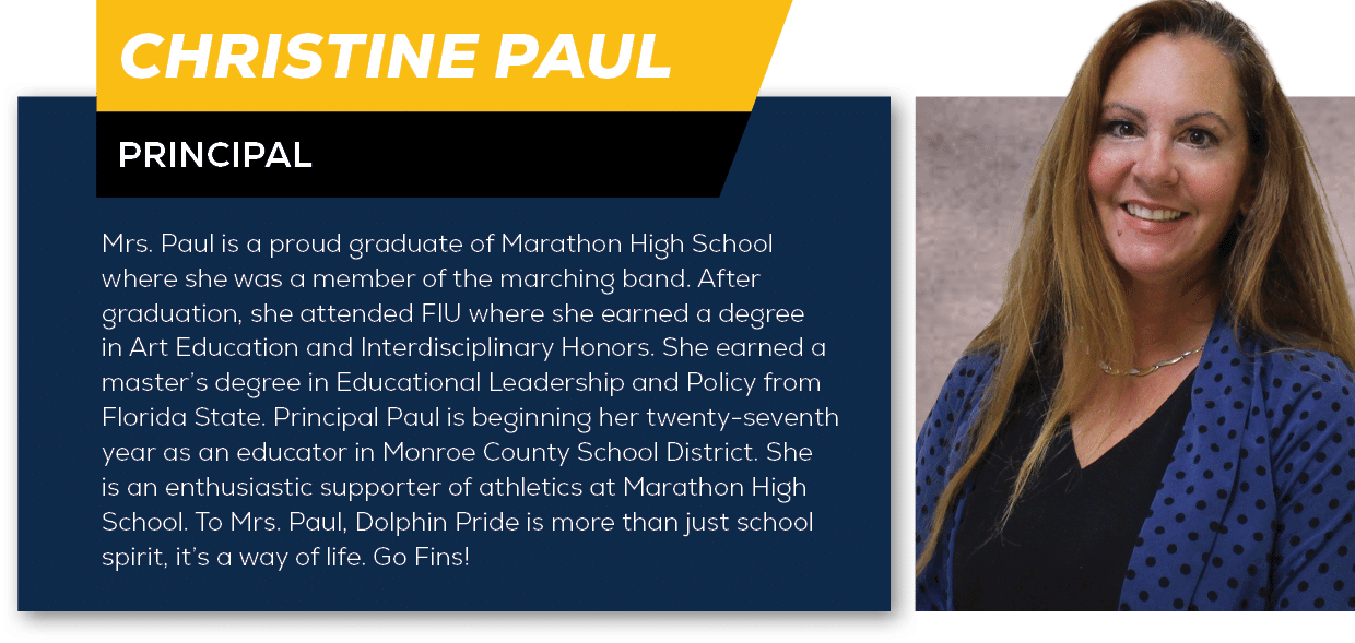 Christine Paul,Principal,Mrs. Paul is a proud graduate of Marathon High School where she was a member of the marching...