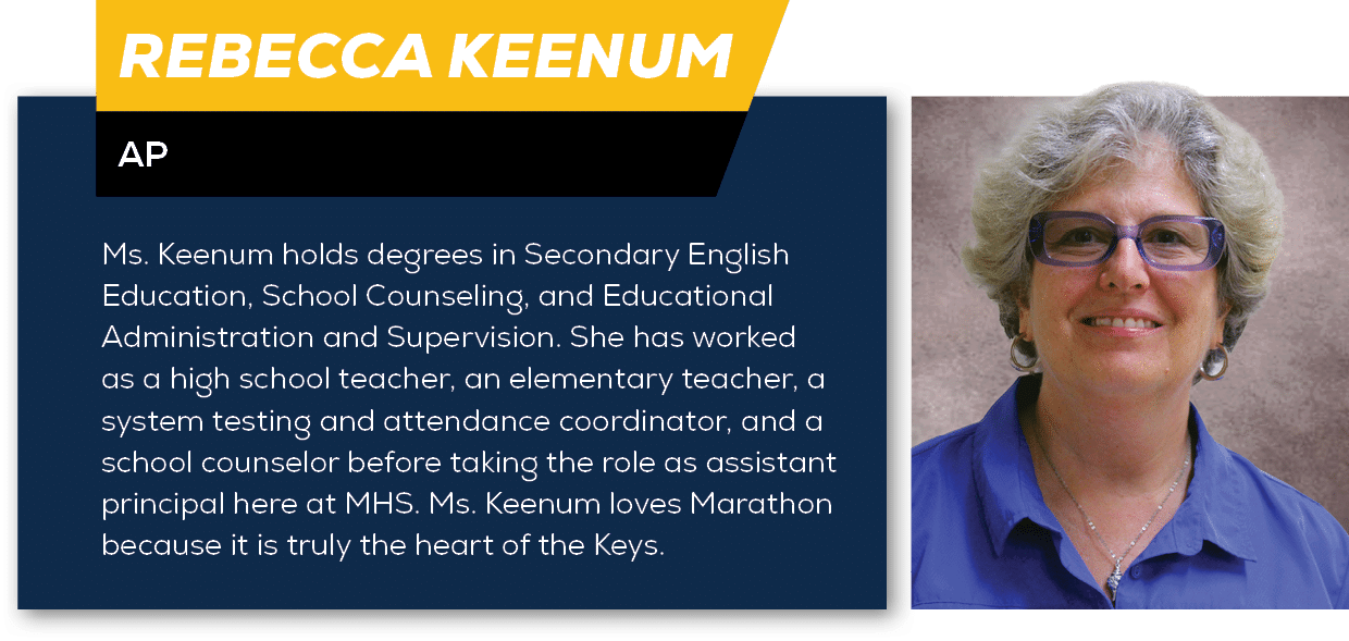 Rebecca Keenum,AP,Ms. Keenum holds degrees in Secondary English Education, School Counseling, and Educational Adminis...