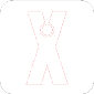 A red and white X. Description generated by AI