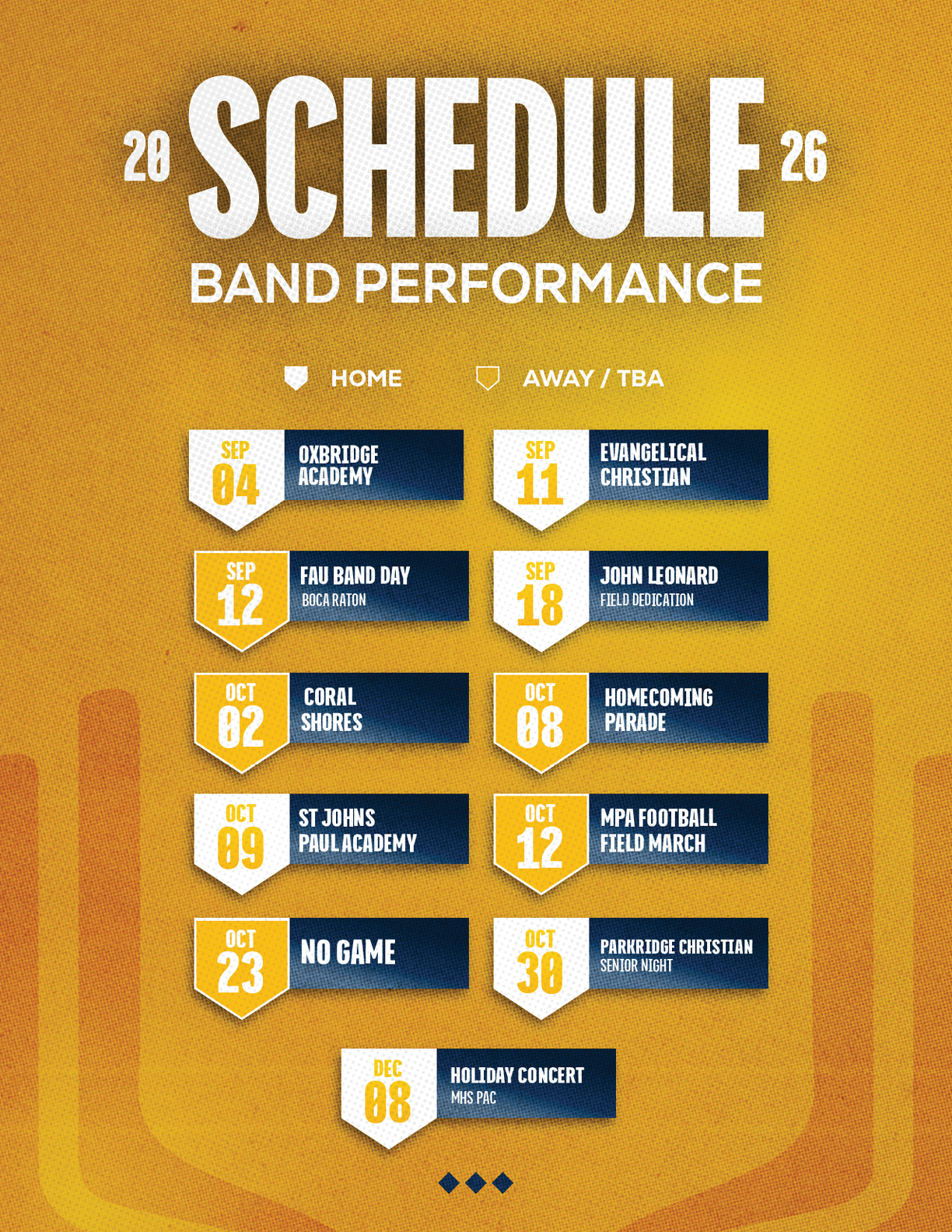 A football schedule for the 2014 season. Description generated by AI