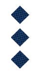 A black and white image of a circle with a red dot in the middle. Description generated by AI
