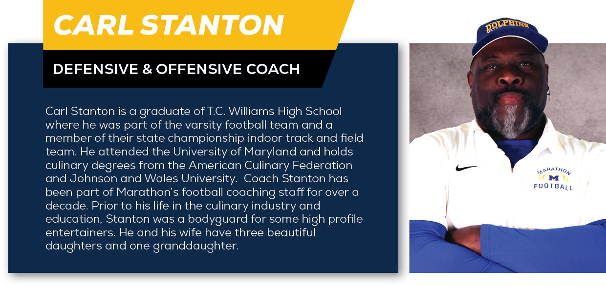 Carl Stanton,Defensive & Offensive Coach,Carl Stanton is a graduate of T.C. Williams High School where he was part of...