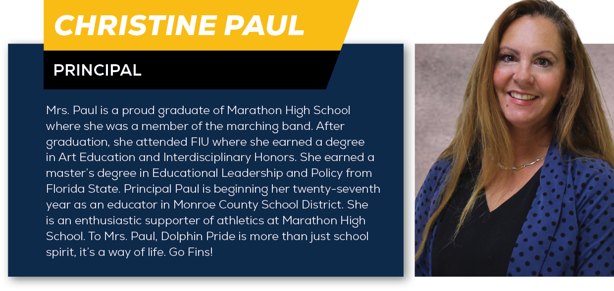Christine Paul,Principal,Mrs. Paul is a proud graduate of Marathon High School where she was a member of the marching...
