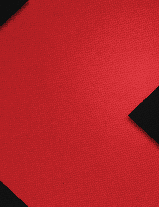 Orange square with a black triangle. Description generated by AI