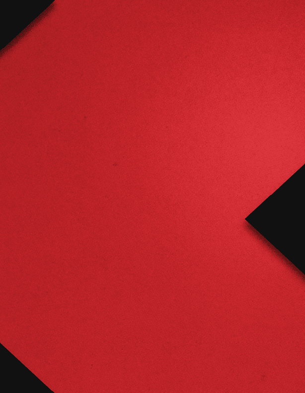Orange square with a black triangle. Description generated by AI