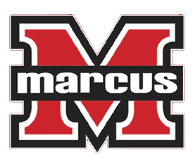 A red and white logo for the University of Marquette. AI generated content