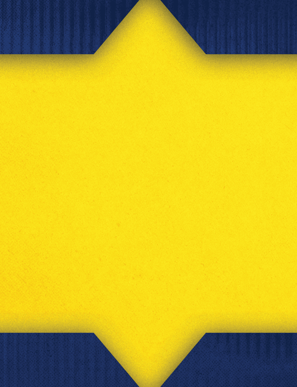 A yellow and blue striped cloth with a yellow triangle on it. AI generated content