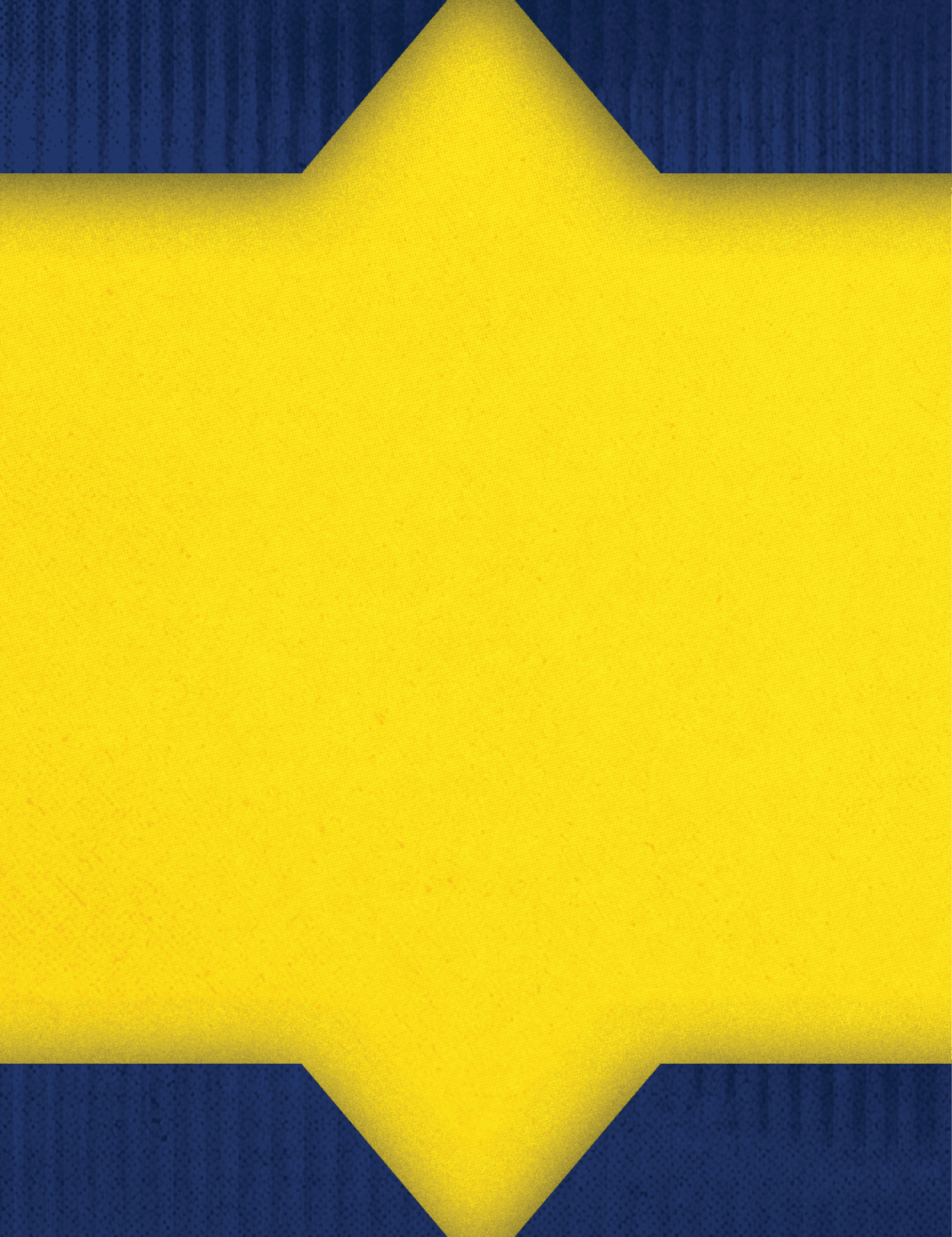 A yellow and blue striped cloth with a yellow triangle on it. AI generated content