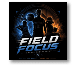 A man holding a basketball is one of three athletes featured in a sports photography advertisement. AI generated content