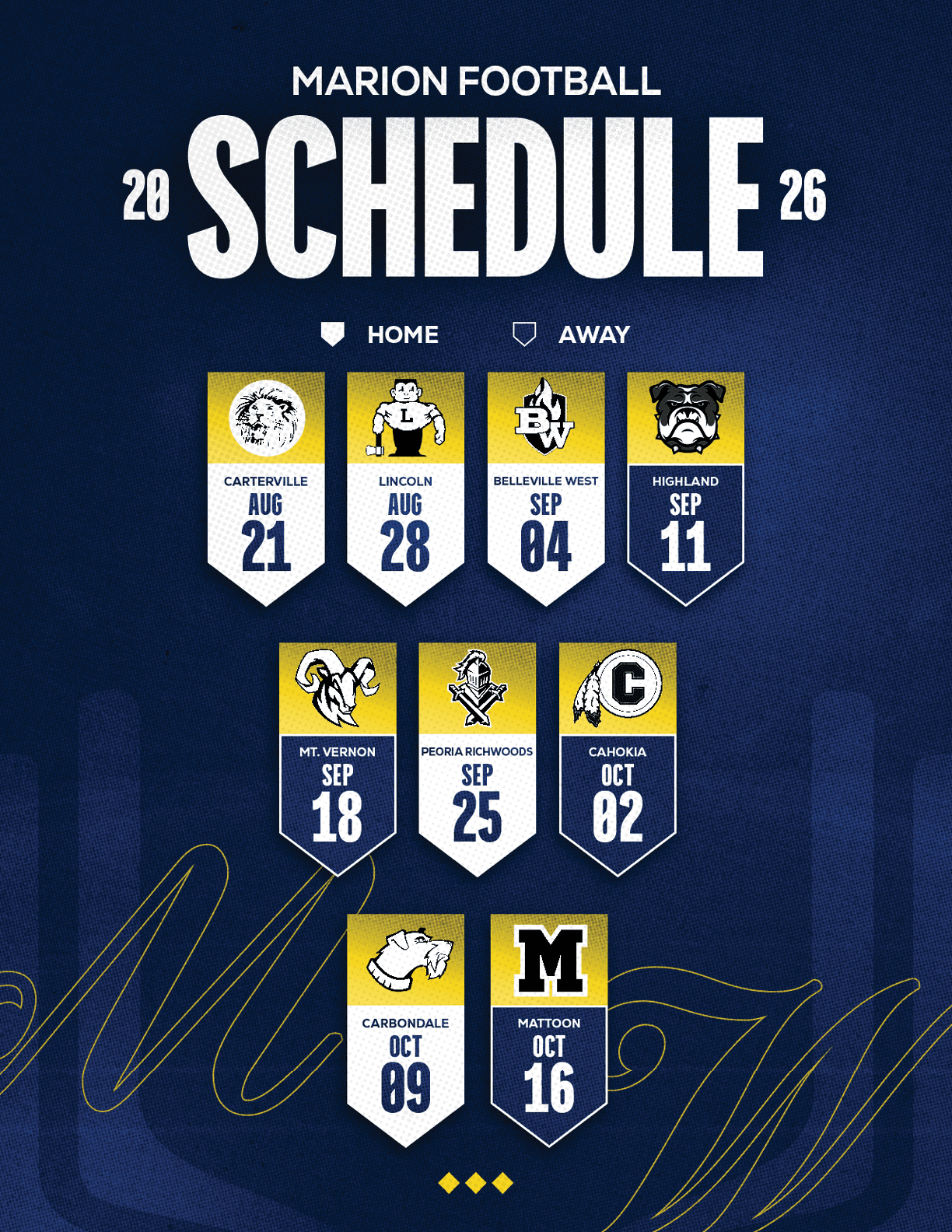 A football schedule for the 2016 season. AI generated content