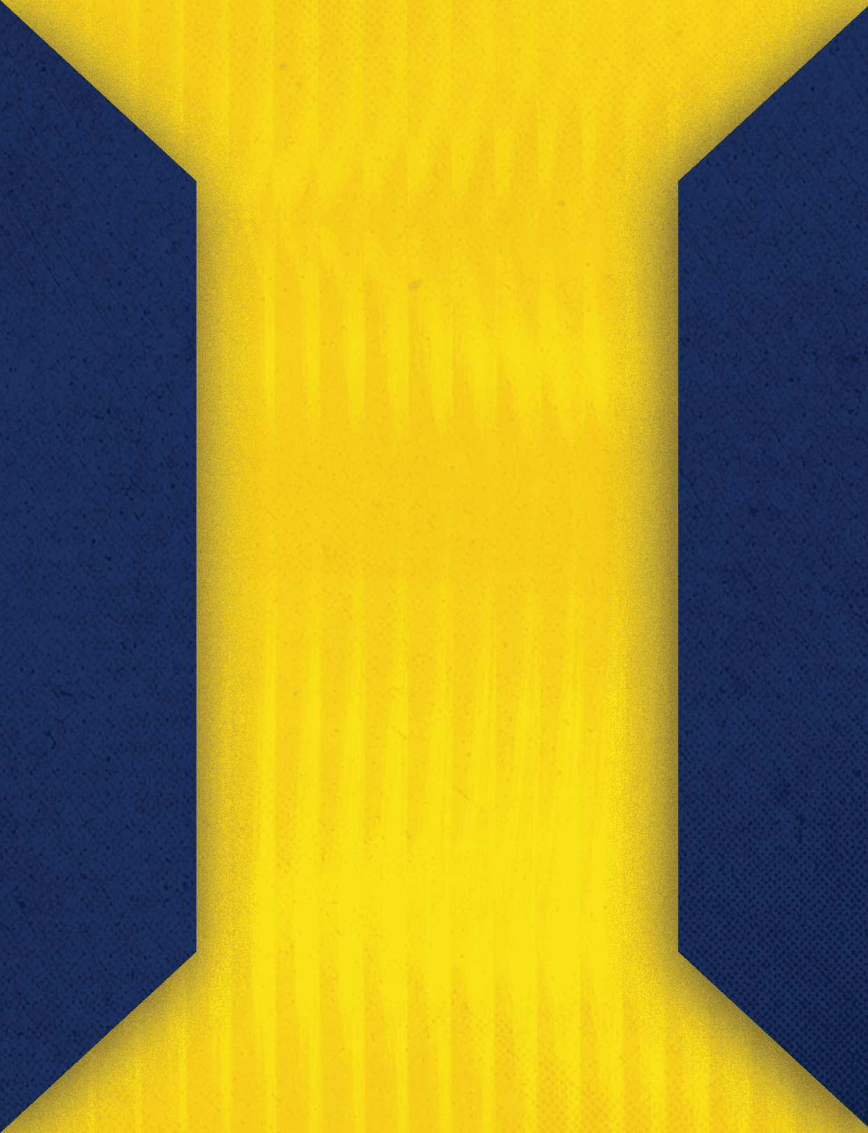 A blue and yellow cloth with a design of three blue and yellow stripes. AI generated content