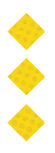 A collection of yellow circles and a blue square are displayed. AI generated content