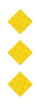 A collection of yellow circles and a blue square are displayed. AI generated content