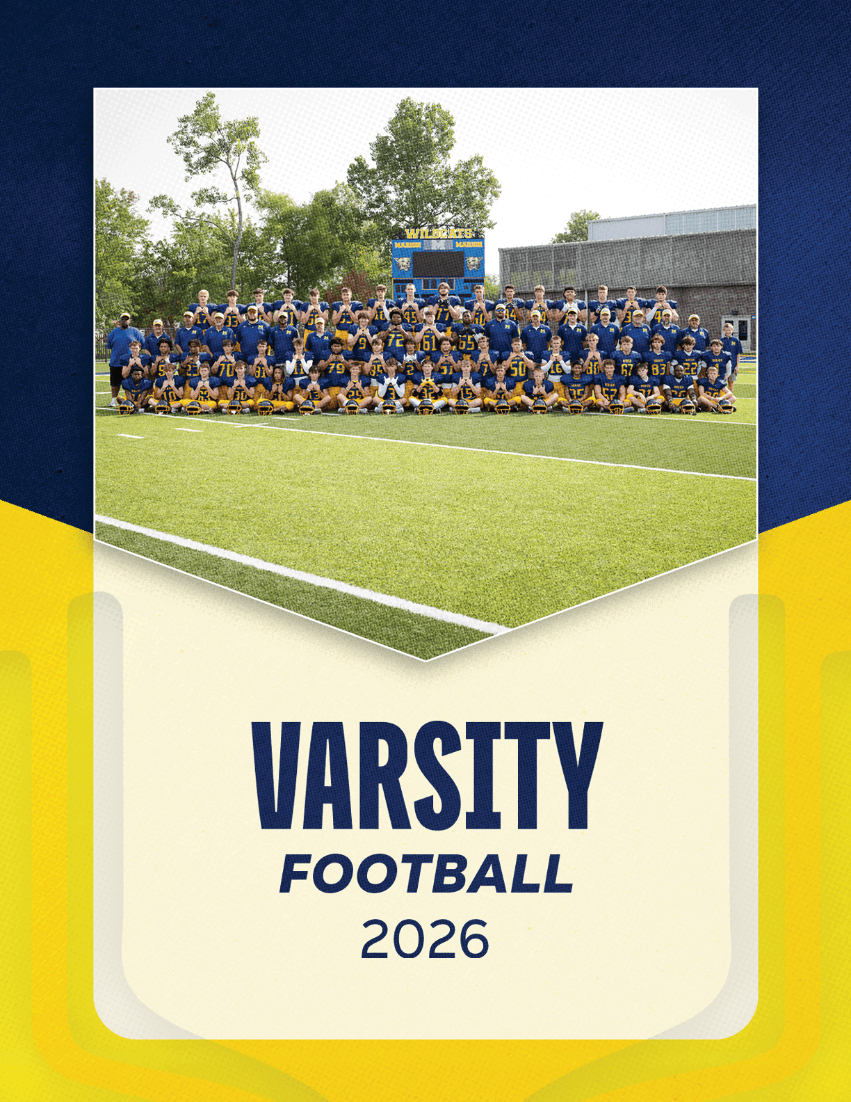 A group of people in a football team pose for a photo. AI generated content