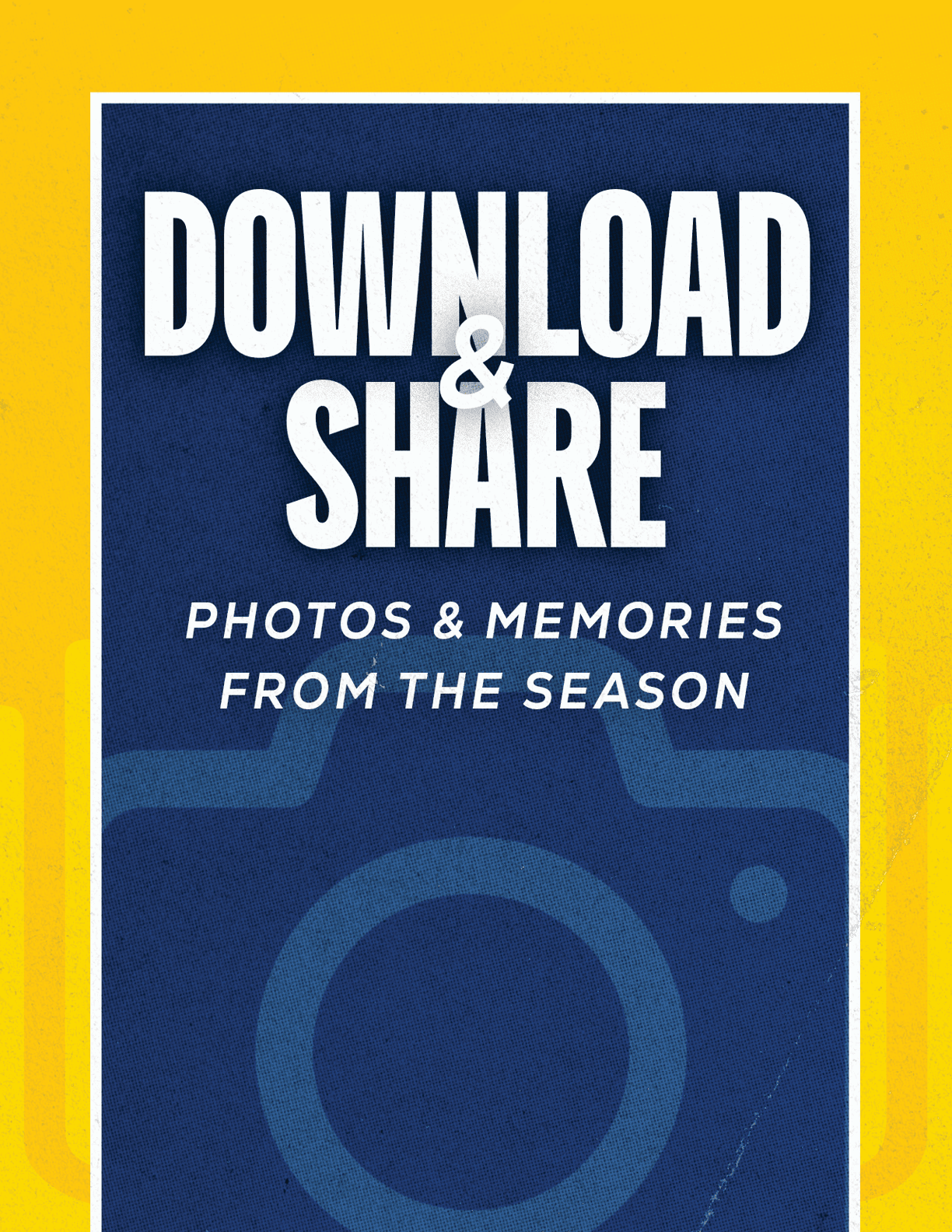 A blue and yellow sign with a camera on it. AI generated content