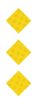 A collection of yellow circles and a blue square are displayed. AI generated content