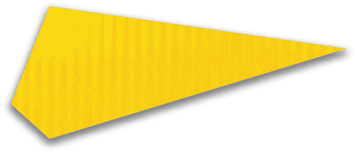 A yellow irregular polygon with a slightly textured surface and a shadow beneath it. Description generated by AI