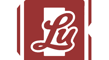 A stylized maroon and white logo featuring the letters “Lu" inside a geometric shape with a bold outline. Description generated by AI