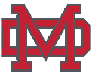 A stylized red and gray interlocking design featuring the letters M and P. Description generated by AI